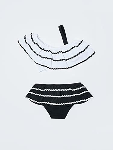 DEEP BEACH Sutaşı detaylı kız çocuk bikini takım SİYAH 9-10 Yaş