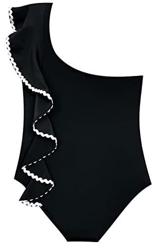 DEEP BEACH Sutaşı detaylı kız çocuk mayo DB200740CM SİYAH 5-6 Yaş
