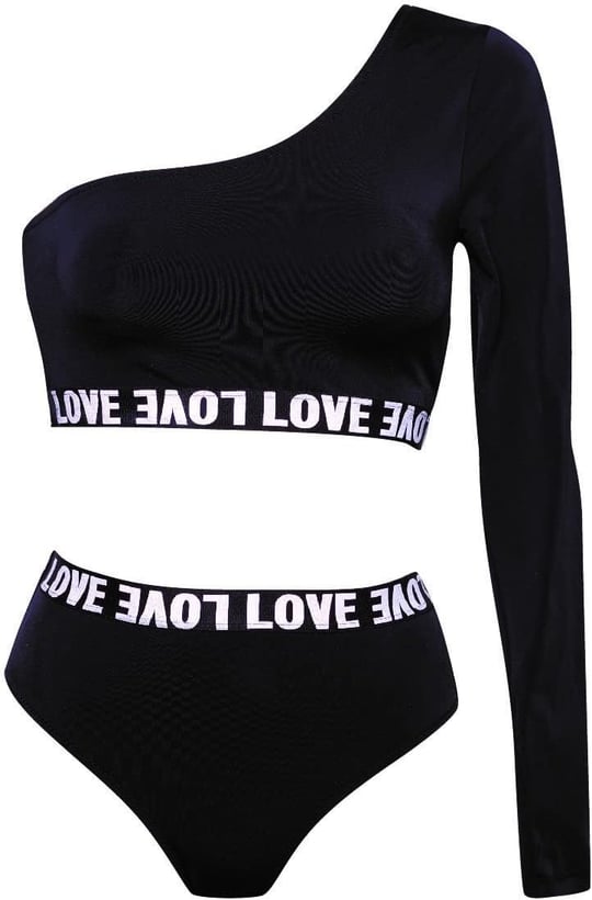 DEEP BEACH TEK KOLLU BIKINI TAKIM DB200512BT SİYAH 40