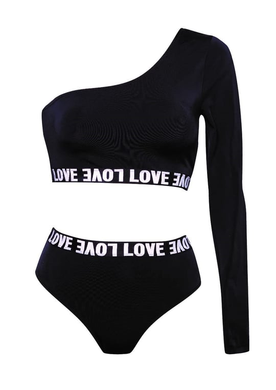 DEEP BEACH TEK KOLLU BIKINI TAKIM DB200512BT SİYAH 34