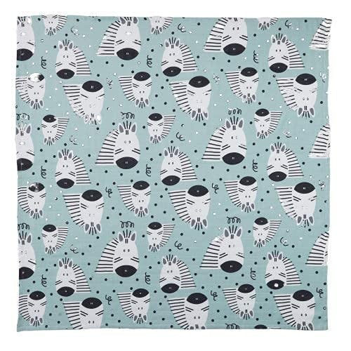 DEEPERLOVE Blue Zebra Muslin Çok Amaçlı Örtü