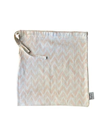 Deeperlove Muslin Pink ZigZag Kıyafet Kesesi