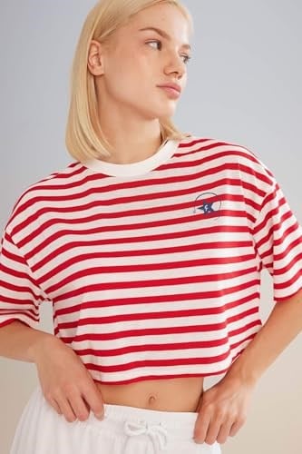 DeFacto C5823AX Kısa Kollu T-Shirt Kadın
