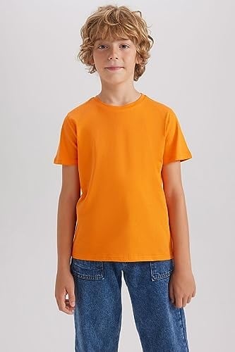 DeFacto Erkek Çocuk Regular Fit Kısa Kollu Tişört, Siyah, 4/5 Yaş