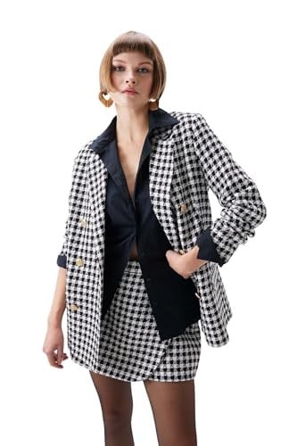 DeFacto Kadın Oversize Fit Tweed Blazer