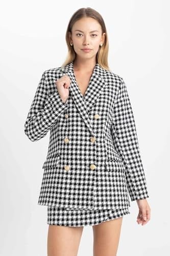 DeFacto Kadın Oversize Fit Tweed Blazer