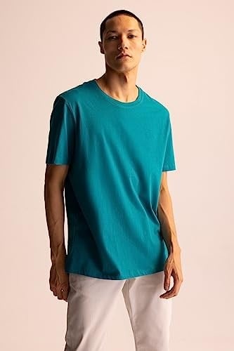 DeFacto M7666AZ Regular Fit Bisiklet Yaka Basic Kısa Kollu Tişört Erkek