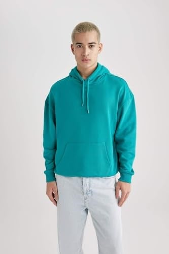 DeFacto Oversıze Kapüşonlu Sweatshirt B7849AXNS Erkek