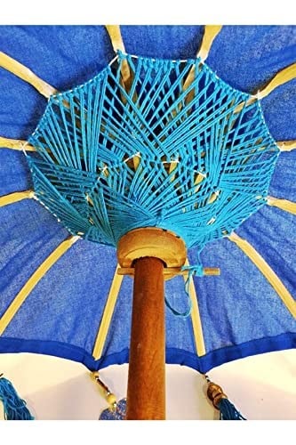 Dekoratif Bali Şemsiyesi 90 cm Mavi