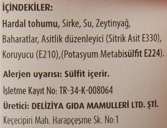 Delizia Hardal Bekri Tipi, Türk Sofra Hardalı, 150 Gr
