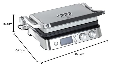DeLonghi CGH1020D Tost Makinesi, Multigrill Izgara Özellikli, 2000W, ‎45.8 x 34.3 x 18.5 cm, Paslanmaz Çelik