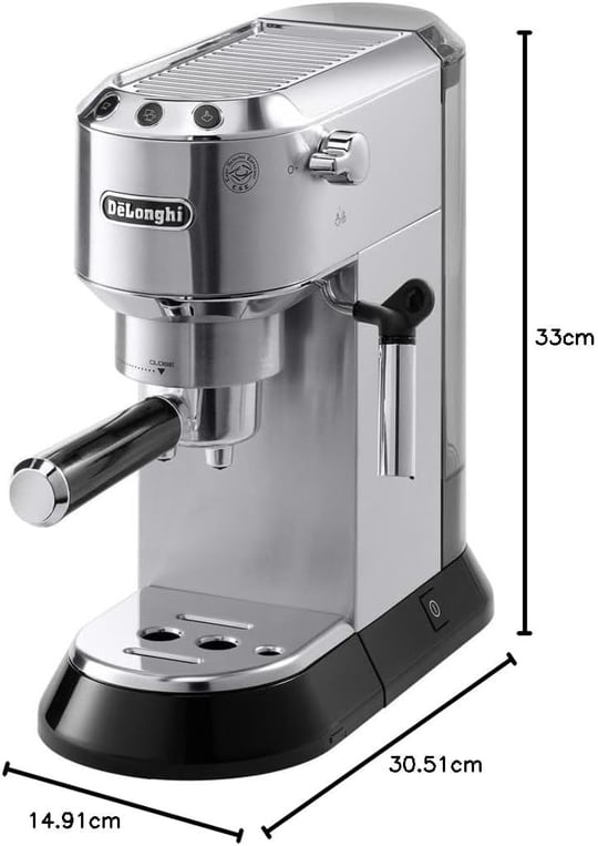 DeLonghi EC 680.R Dedica Espresso Makinesi (1350 Watt, 15 bar) Kırmızı EC.680.M