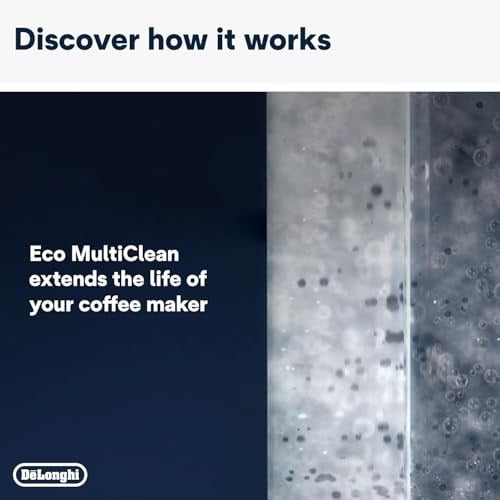 DeLonghi Original Eco MultiClean DLSC550 süt sistemini temizlemek için tam otomatik kahve makineleri için temizleme maddesi, dış yüzeyler ve kahve makinesinin tüm çıkarılabilir parçaları için de etki