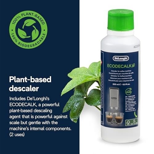 DeLonghi Orijinal CoffeeCareKit DLSC306 - Kahve makineleri ve tam otomatik kahve makineleri için bakım seti, 1 x 200 ml EcoDecalk, 1 x 250 ml EcoMultiClean, 1 x su filtresi, 1 x mikrofiber bez, 1 x