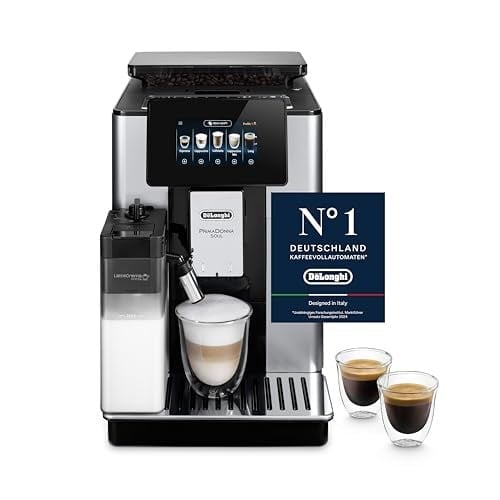 DeLonghi PrimaDonna Soul Perfetto ECAM 612.55.SB tam otomatik kahve makinesi, LatteCrema süt sistemi ve Bean Adapt teknolojisi, 18 tarif (Türkçe olmayabilir), renkli ekran uygulaması kontrolü,
