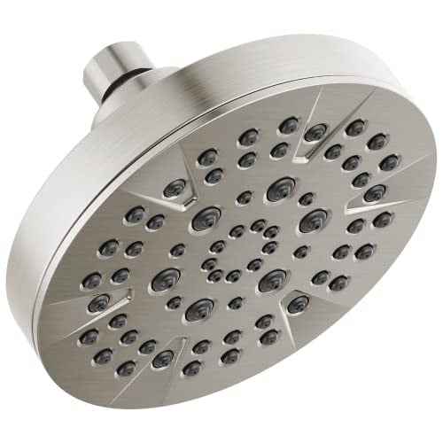 Delta -5-Sprey Fırçalanmış Nikel Duş Başlığı, Delta Duş Başlığı Fırçalanmış Nikel, Duş Başlıkları, 1,75 GPM Akış Hızı, Paslanmaz 52535-SS