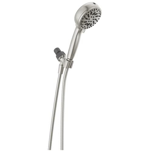Delta Faucet ProClean Fırçalı Nikel Duş Başlığı, Elde Taşınabilir, Yüksek Basınçlı Püskürtmeli Duş Başlığı, El Duş Başlığı, 6 Püskürtme Ayarı, SpotShield Fırçalanmış Nikel 75740SN