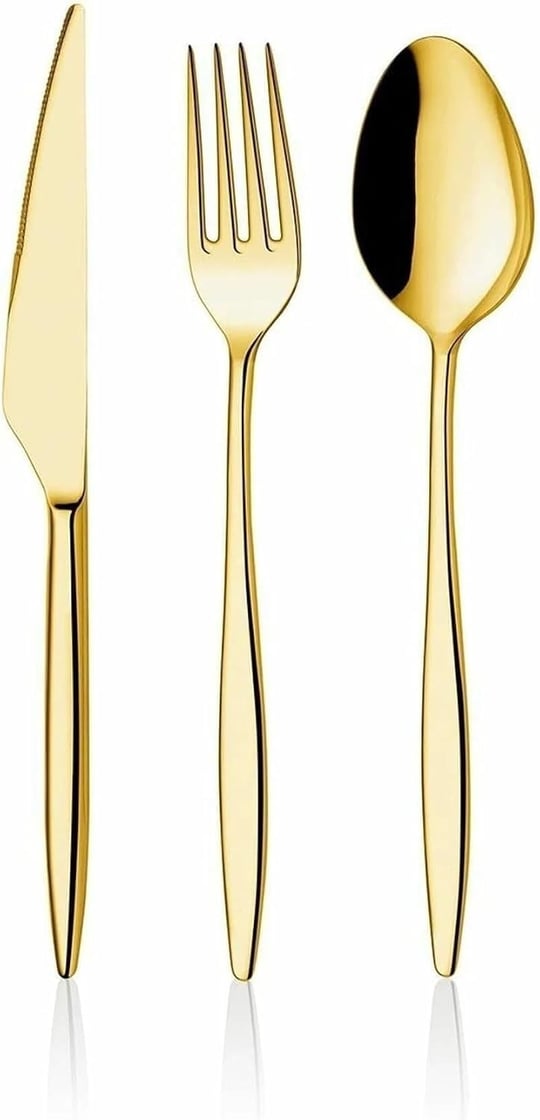 Demir Çeyiz Yakut Titanyum Gold Tatlı Bıçağı 6 Adet Yakut