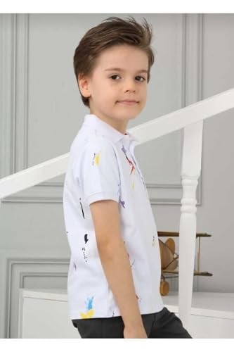 DEMOİSELLE ERKEK ÇOCUK POLO YAKA T-SHİRT -BEYAZ 8-9 Yaş