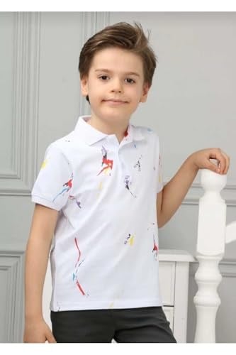 DEMOİSELLE ERKEK ÇOCUK POLO YAKA T-SHİRT BEYAZ 11-12 Yaş