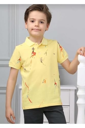 DEMOİSELLE ERKEK ÇOCUK POLO YAKA T-SHİRT -SARI 5-6 Yaş