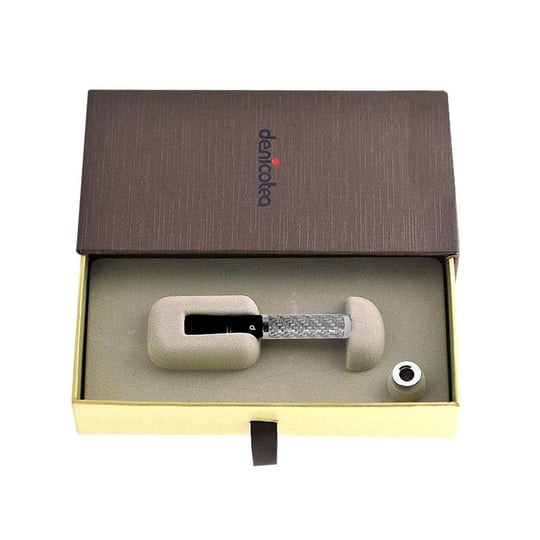 Denicotea 25007 Karbon Filtreli 6-9mm Lüks Slim Sig.Ağızlığı Karbon Silver