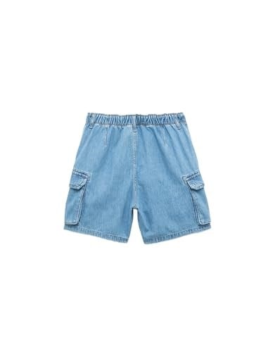 Denim Kargo Bermuda Şort Cepli Standart Bel