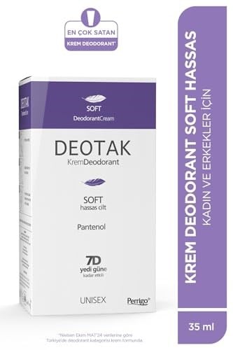 Deotak Soft Hassas Koruma 7 Güne Kadar Etkili Krem Deodorant 35 ml