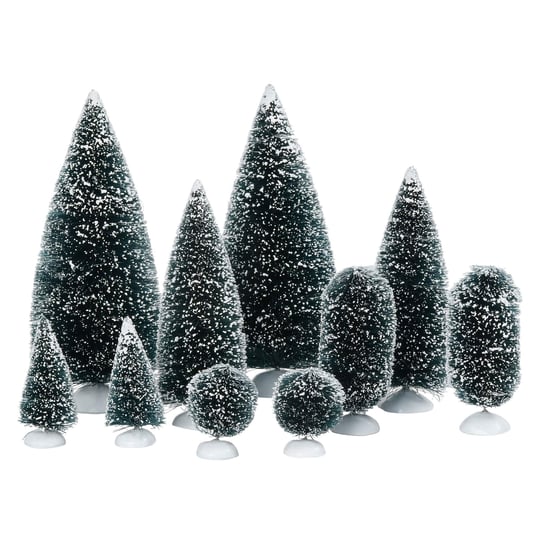Department 56 Köyler için Aksesuarlar Çanta-O-Frosted Topiaries Ağacı