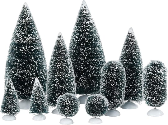Department 56 Köyler için Aksesuarlar Çanta-O-Frosted Topiaries Ağacı