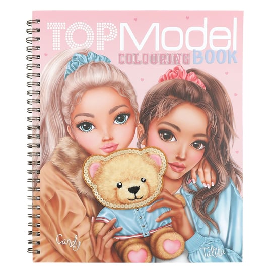 Depesche 13210 TOPModel Team Teddy - 40 sayfalık boyama kitabı, model ve ayıcık motifleri tasarlamak için, 1 çıkartma sayfası dahil