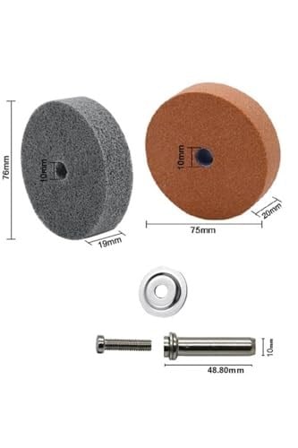 Depolife Matkap Bıçak Satır Nacak Bileme Değirmen Taş Disk Seti Skoc Biley Taşı Ve Matkap Adaptörlü 3 Parça