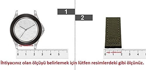 Deri Saat Kayışı Puntolu Model 22mm Kızıl Kahverengi Kordonu Beya