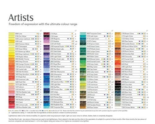 Derwent Artısts Serisi Kuru Kalem Seti 12Li Metal Kutu - Seçenekler: 48 (Holzbox), 72 Stück (1er Pack), 120 (ahşap kutu)...