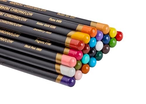 Derwent Chromaflow renkli kalem, 24lü set, metal kutuda, 3,5 mm uç kalınlığı, yumuşak dokulu karıştırılabilir, çizim, boyama ve  - Seçenekler: 24 Farben, 12 Adet (1li Paket), 100 stück (1er Pack)...