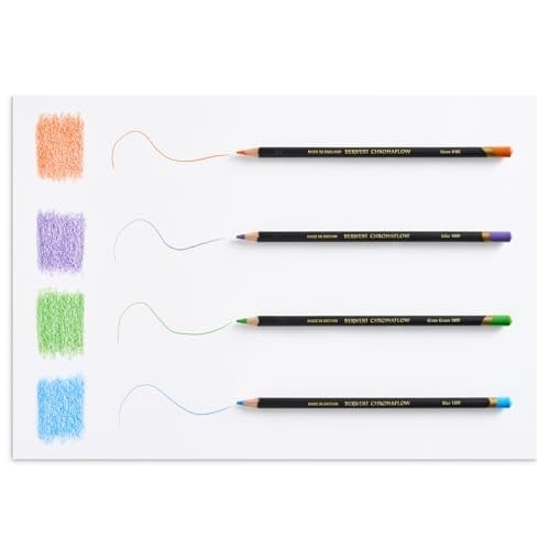 Derwent Chromaflow renkli kalem, 72li set, metal kutuda, 3,5 mm uç kalınlığı, yumuşak dokulu karıştırılabilir, çizim, boyama ve katman içi - Seçenekler: Profesyonel Sanat Tedarik, 36 renk, Chromaflow