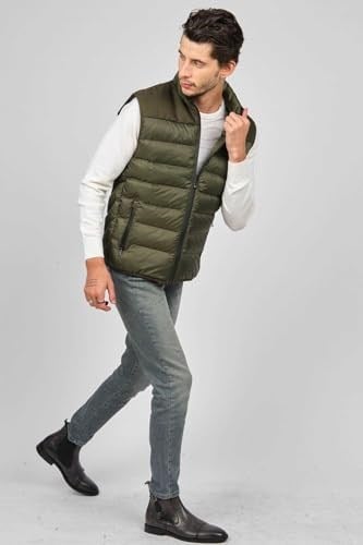 Desen Triko Erkek Kapitone Şişme Yelek 02421493 Lacivert