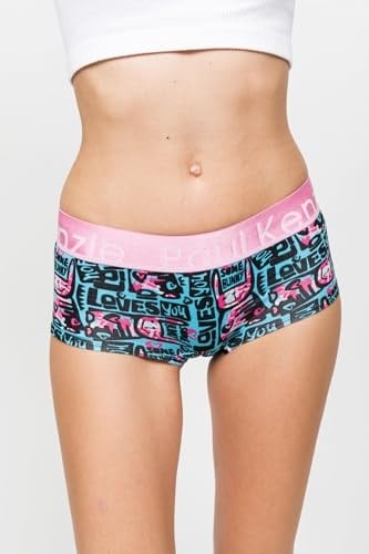 Desenli Kadın Boyshort Külot – Unique Effect – Love Bunny