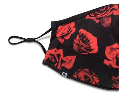 Desigual Üniseks Yetişkin Mask_Roses El Kerchief, Siyah, Tek Beden, Siyah, Tek Beden