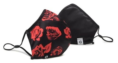 Desigual Üniseks Yetişkin Mask_Roses El Kerchief, Siyah, Tek Beden, Siyah, Tek Beden