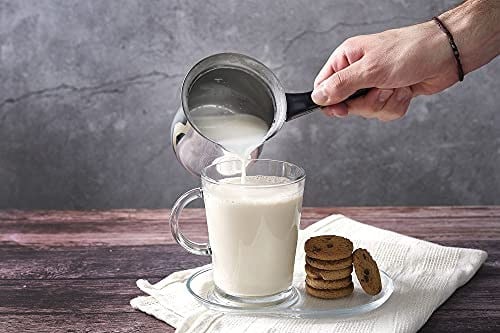 DESTALYA Cezve, 300 ml Paslanmaz Celik, Siyah Kulplu Cezve | Sos, Bitki Cayi, Sut, Su isitmak icin Uygun (Cezve, Siyah Sap)