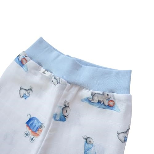 DEUX LAPINS% 100 Pamuk Müslin Patikli Alt 3’lü Set – Bébé Lapin YNDGNALT-1019