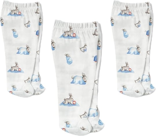 DEUX LAPINS% 100 Pamuk Müslin Patikli Alt 3’lü Set – Bébé Lapin YNDGNALT-1019