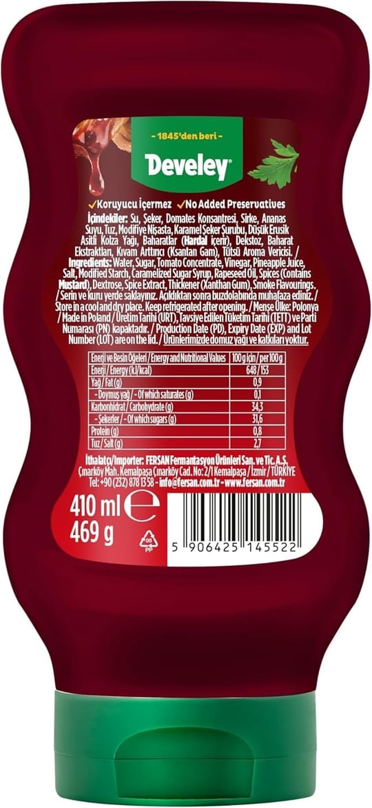 DEVELEY Barbekü Sos 410 ML