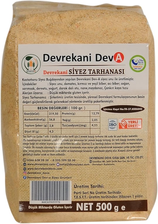 Devrekani Deva Gıda Kastamonu Siyez Tarhana 500 G