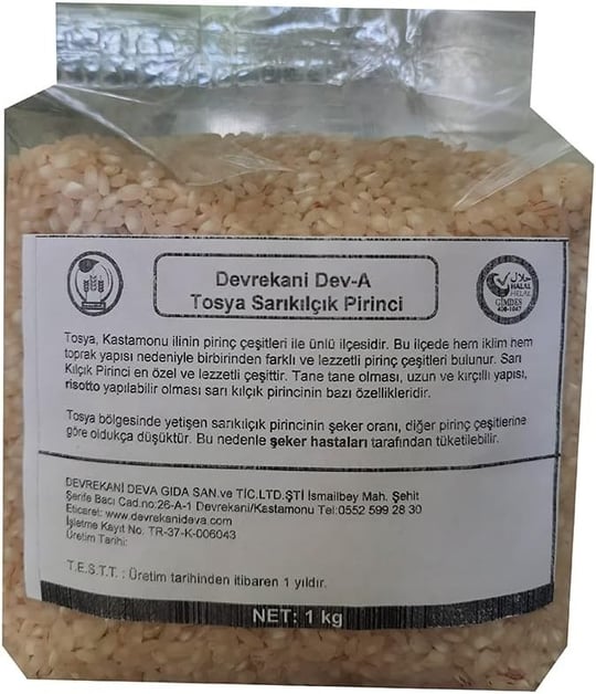 Devrekani Deva Tosya Sarıkılçık Pirinci 1 kg