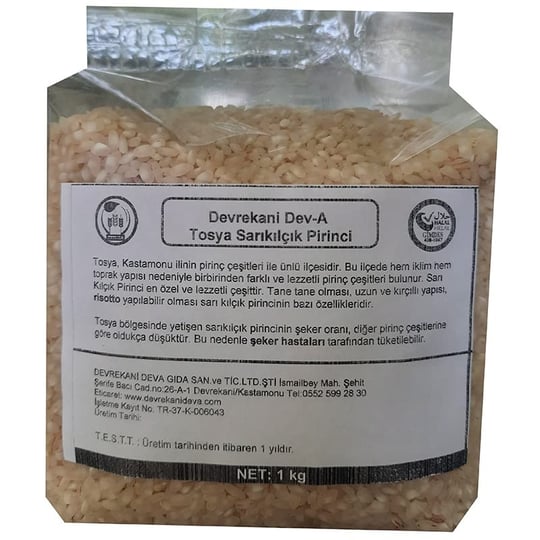 Devrekani Deva Tosya Sarıkılçık Pirinci 1 kg