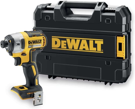 Dewalt DCF887NT Akülü Darbeli Tornavida (18 volt, 205 NM Tork, 1/4 inç Altıgen Soket, Fırçasız, LED Diyot, Aksesuarlar ve TSTAK kutusu dahil, pil ve şarj cihazı olmadan) Siyah/Sarı