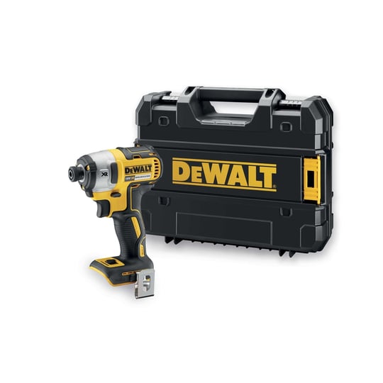 Dewalt DCF887NT Akülü Darbeli Tornavida (18 volt, 205 NM Tork, 1/4 inç Altıgen Soket, Fırçasız, LED Diyot, Aksesuarlar ve TSTAK kutusu dahil, pil ve şarj cihazı olmadan) Siyah/Sarı