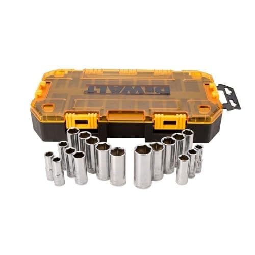 DEWALT Derin lokma anahtar seti, 20 parça, 3/8 inç tahrik metrik/SAE (DWMT73812)